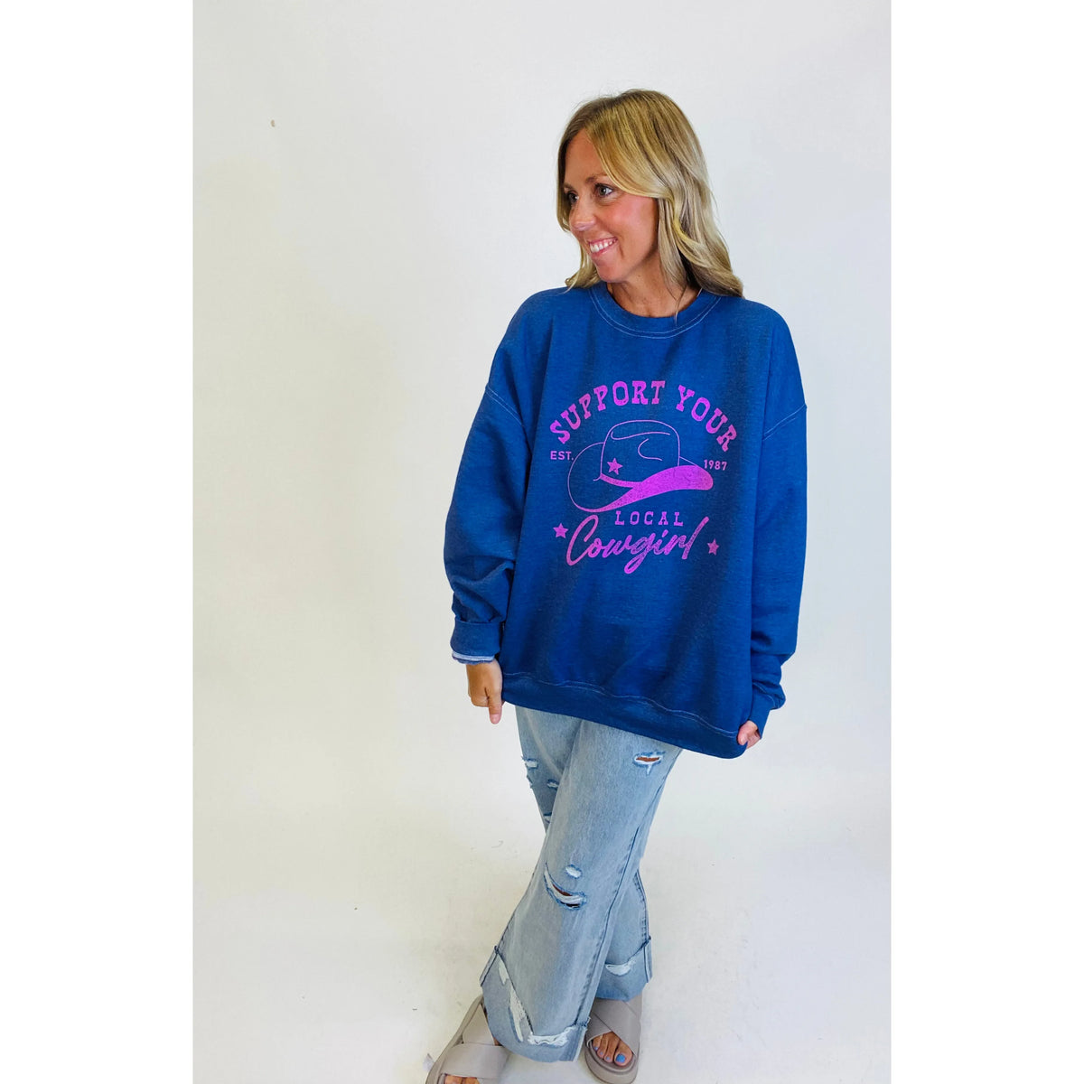 "Support Your Local Cowgirl" sweatshirt | online exclusive