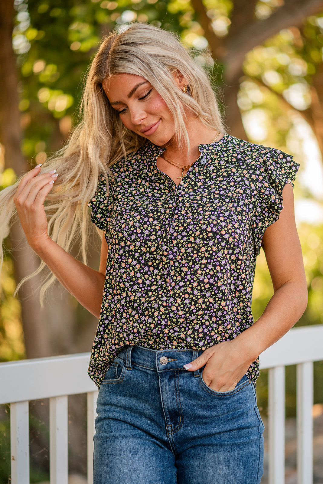 Put It To The Test Floral top