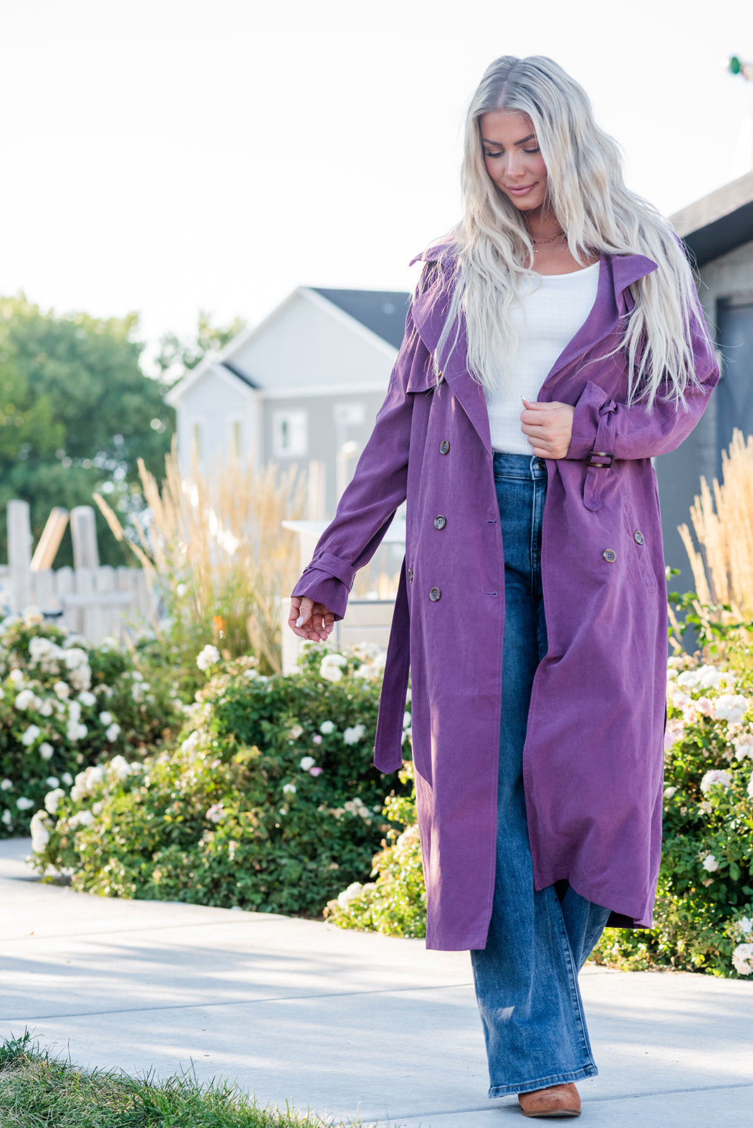 City Chic Belted Trench Coat