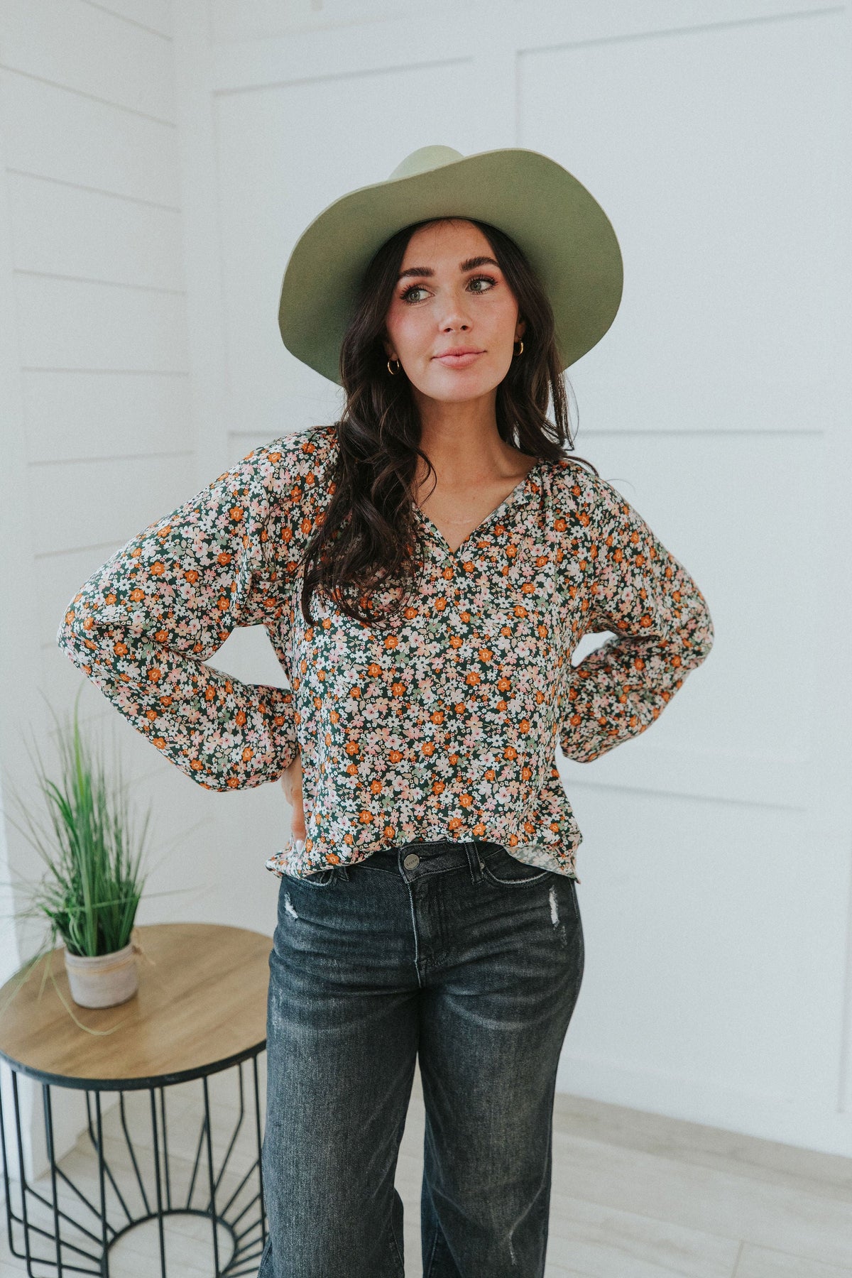 Ease On By Floral Top