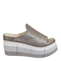 NAKED FEET - FLOW in SILVER Platform Sandals